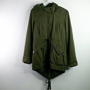 Tulle - Hooded Sherpa Lined Green Casual Coat - Small